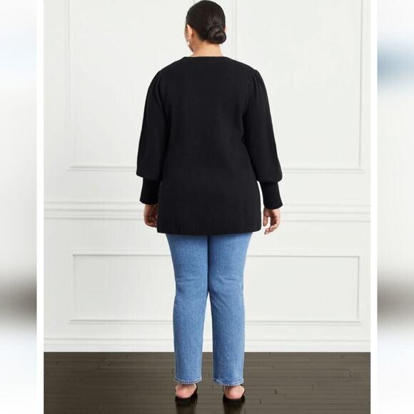 Hill House NWT Black 100% Merino Wool Silvia Pullover Sweater L SOLD OUT - Picture 7 of 13